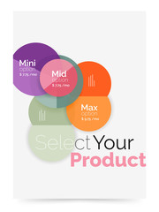 Business layout - select your product with sample options