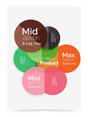 Business layout - select your product with sample options