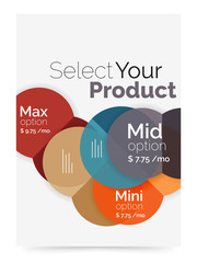 Business layout - select your product with sample options