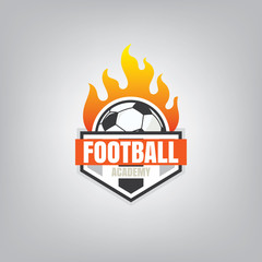 Soccer logo emblem design,vector illustration