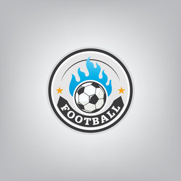 Soccer logo emblem design,vector illustration