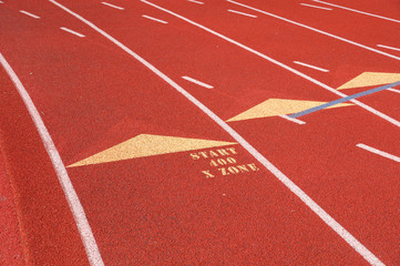 running track in sport field