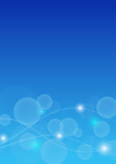 Abstract Bokeh background in blue color
