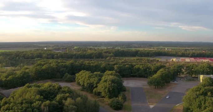 German forest seen from above on a normal day with bit of clouds