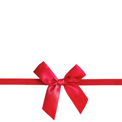 Shiny satin ribbon bow decoration for decorate your gift.