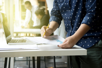 group of businessman work together