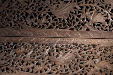 teak wood carving background