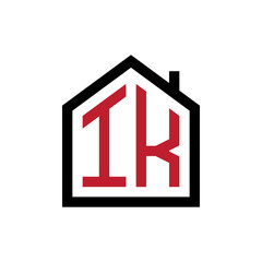 simple initial logo pentagon house