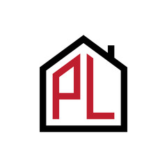 simple initial logo pentagon house
