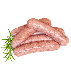 Sausages Isolated on White