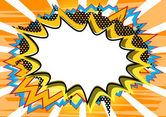 Vector illustrated comic book style explosions background.