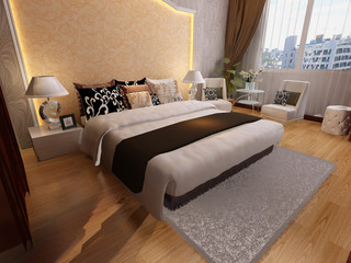 rendering bed room,so comfortable.