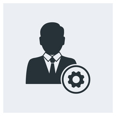 Account settings icon, businessman icon