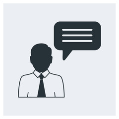 Business speaking icon