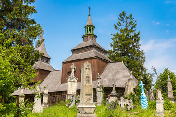Naklejka premium Wooden church in Ukraine