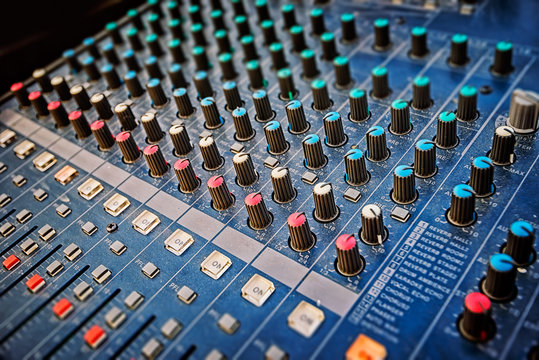 Sound mixer control panel
