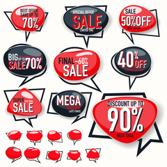 Set of sticker and banner,Vector EPS10,Modern label and element.