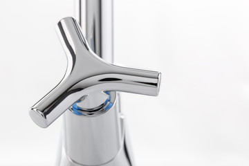Mixer cold hot water. Modern faucet  bathroom.  Kitchen tap . Ob