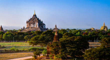 View to Htilominlo temple in Bagan, Myanmar