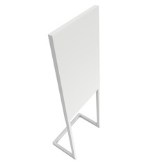 Blank Expo Banner Stand. 3d render Trade Show Booth isolated on white background