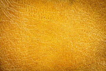 Yellow leather texture, leather background for design with copy space for text or image.