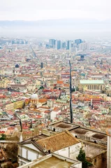 Deurstickers Naples, Italy - panoramic view of Spaccanapoli, the street that divides the old city © tanialerro