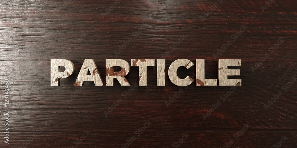 Fototapete particle - grungy wooden headline on maple - 3d rendered royalty free stock image. this image can be