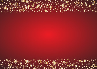 abstract background. Christmas background with golden stars and place for text. Vector.