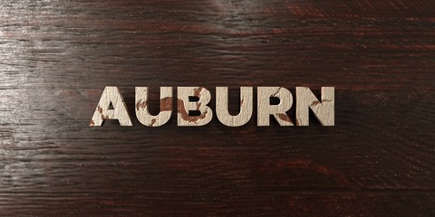 Auburn - grungy wooden headline on Maple  - 3D rendered royalty free stock image. This image can be used for an online website banner ad or a print postcard.