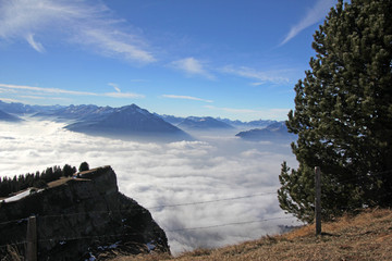 alpenkette vom niederhorn, schweiz 