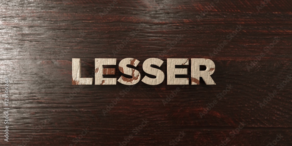 Fototapete lesser - grungy wooden headline on maple - 3d rendered royalty free stock image. this image can be u