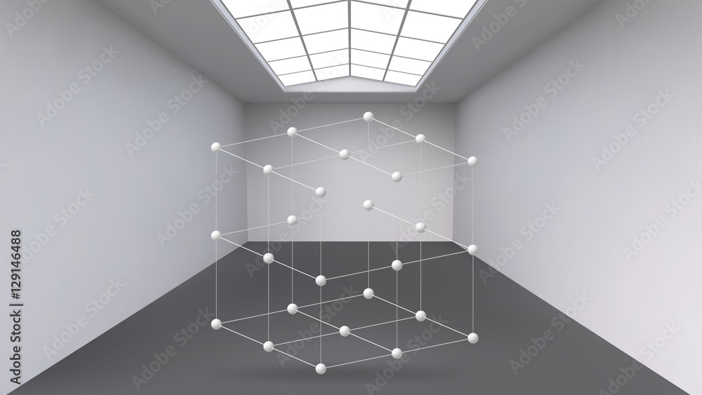 Aufkleber abstract creative concept vector background of geometric shapes the lines connected to points in the