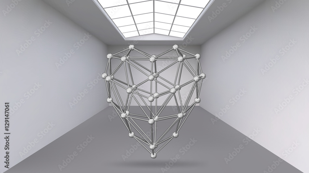 Poster abstract creative concept vector background of geometric shapes the lines connected to points in the