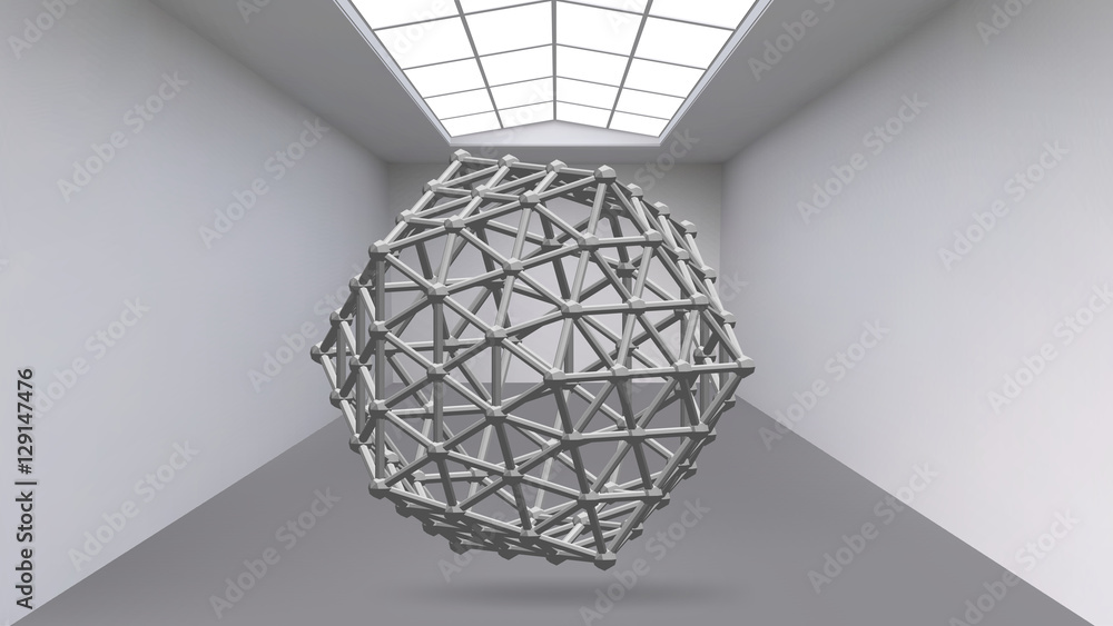 Poster abstract creative concept vector background of geometric shapes the lines connected to points in the