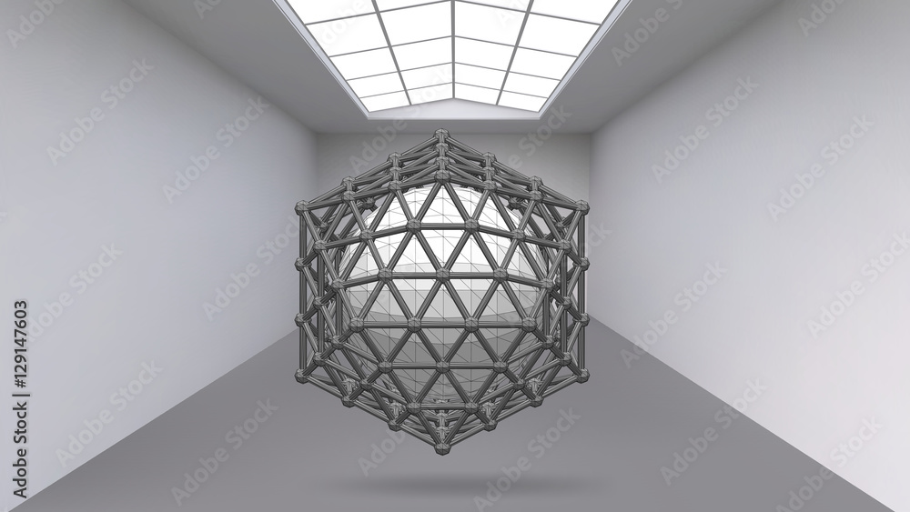 Aufkleber abstract creative concept vector background of geometric shapes the lines connected to points in the