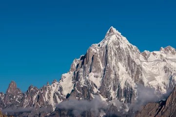 Schapenvacht deken met foto K2 Paiju mountain peak, K2 trek, Pakistan