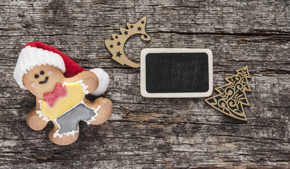 gingerbread cookies Christmas wooden table