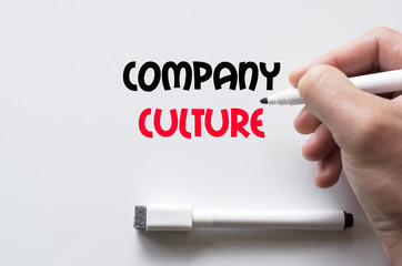 Company culture written on whiteboard