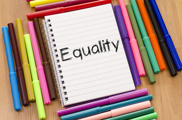 Fototapeta premium Equality text concept