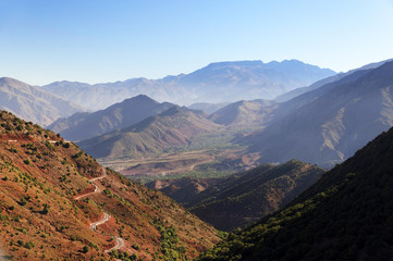 Fototapeta premium Panorama of High Atlas mountain range, Morocco, Africa