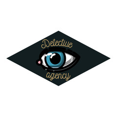 Color vintage detective agency emblem