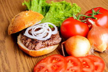 delicious home made hamburger
