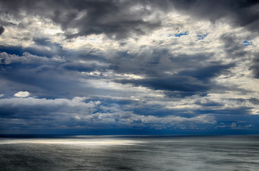 Fototapeta premium Beautiful sky over the sea after the storm. High Dynamic Range photo