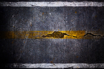 Crack concrete road background.