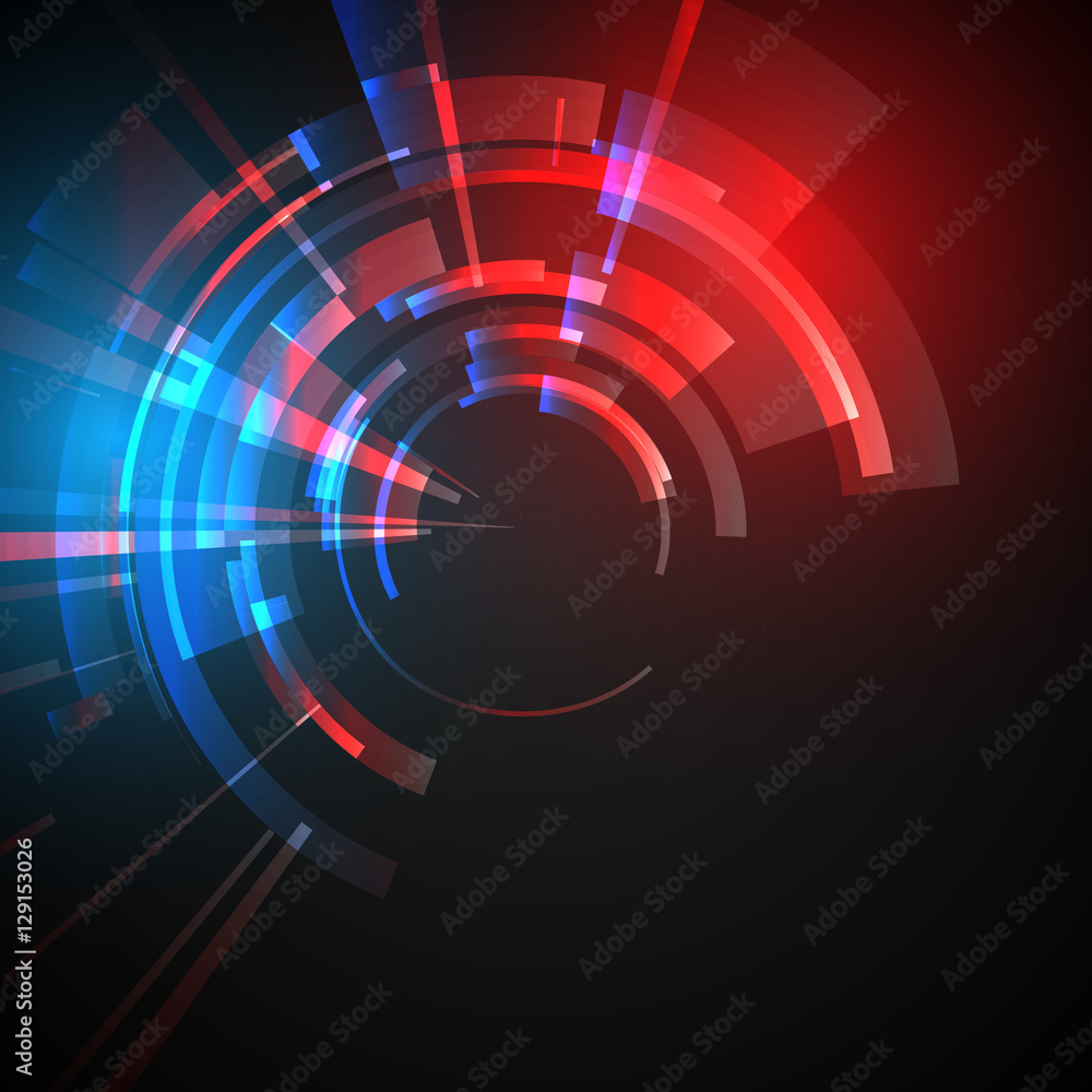Aufkleber techno geometric vector circle modern science abstract background