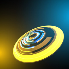 Techno Geometric Vector Circle Modern Science Abstract Background