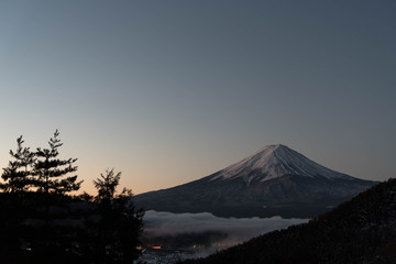 富士山 世界遺産 御坂峠から