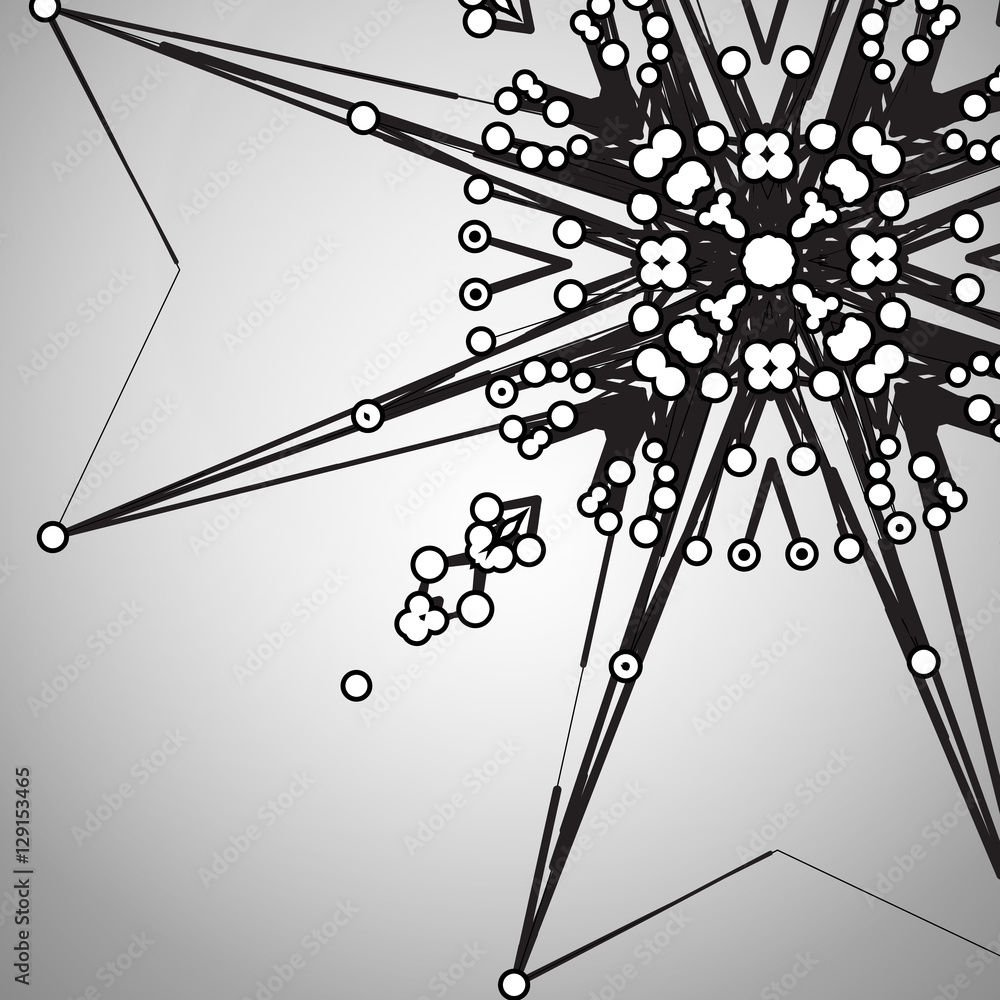 Aufkleber abstract geometric polygonal shape. futuristic technology vector science background. connecting dots