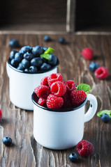 Summer mix of raspberry and blueberry