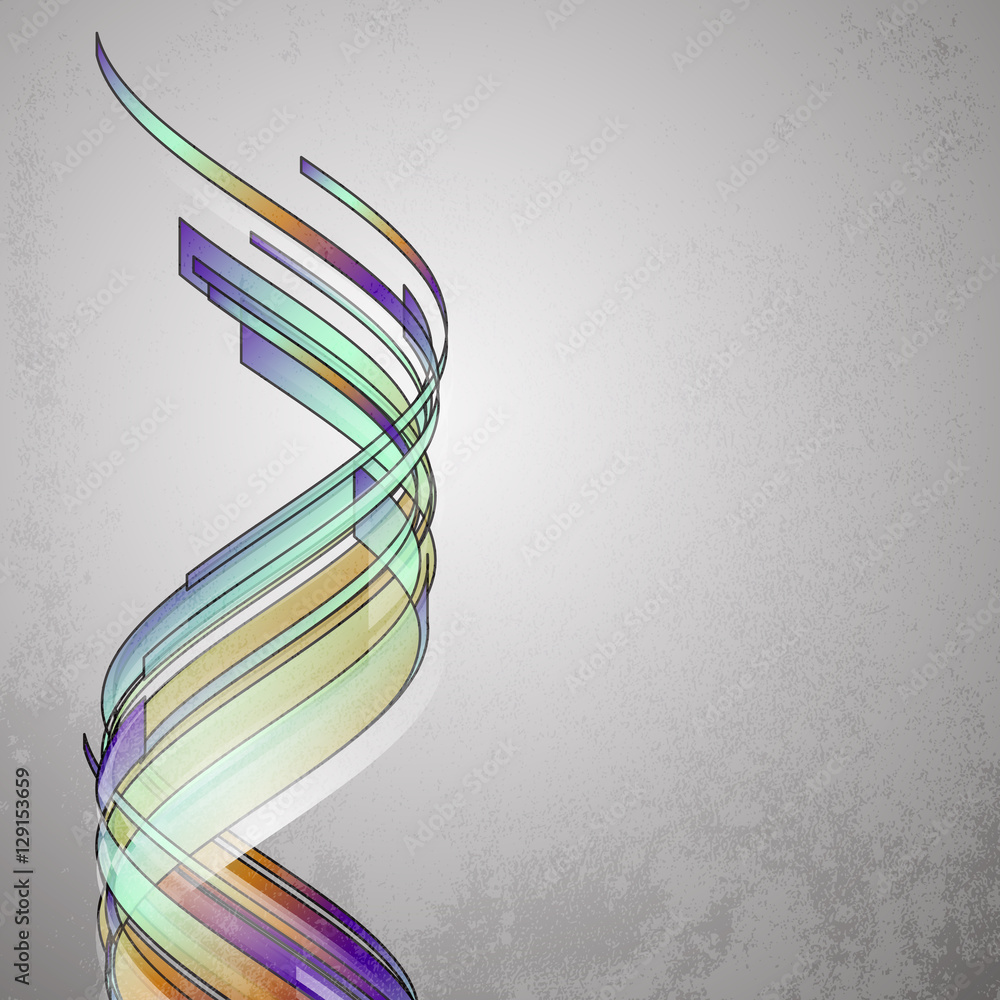 Poster techno vector curves tapes abstract background